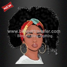 Afro Girl Hot Sale Design Heat Transfers for Tshirts, Hoodies